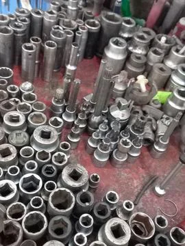 Metal open-end wrenches Stock Photos