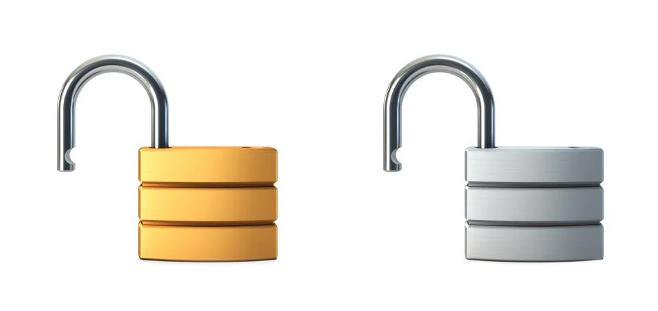 Metal open lock Stock Illustration