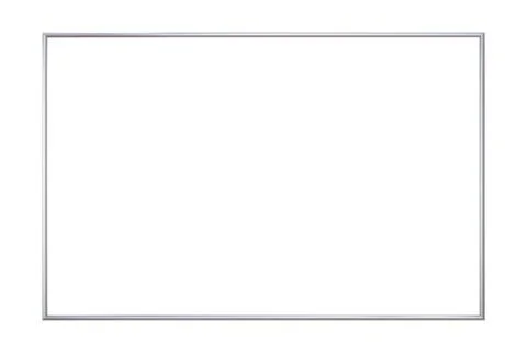 Metal or silver frame, rectangle realistic, isolated. Vector illustration Stock Illustration