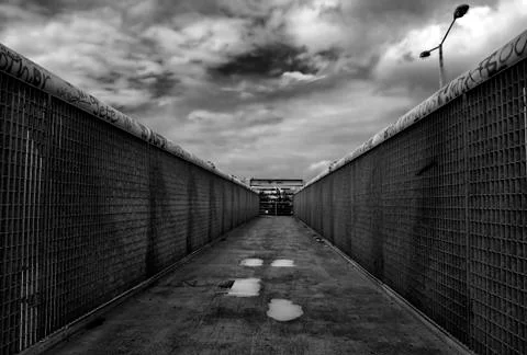 Metal overpass Foto stock