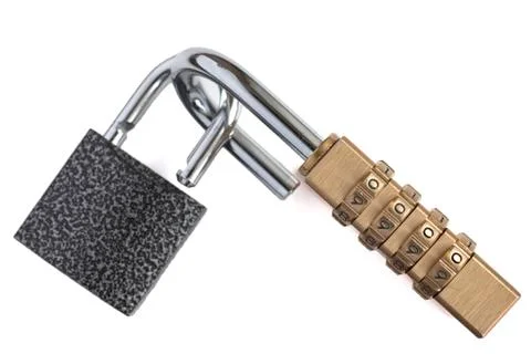 Metal padlocks Foto stock