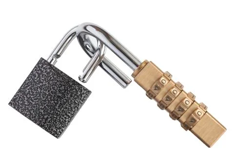 Metal padlocks Foto stock