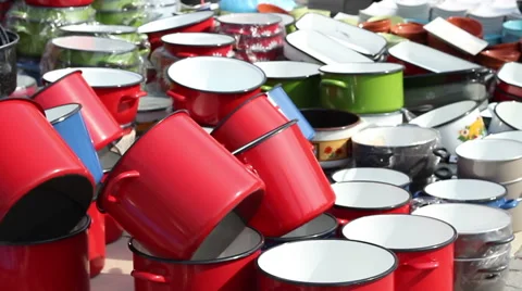 Metal Pans Stock Footage 46117988