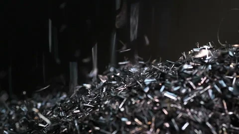 Metal part drill processing work lathe shavings Stock Footage 136420651