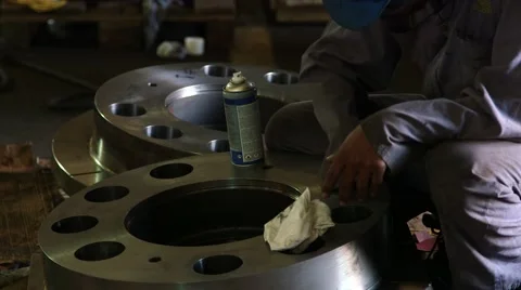 Metal Part In Repair Workshop Stock Footage 63989776