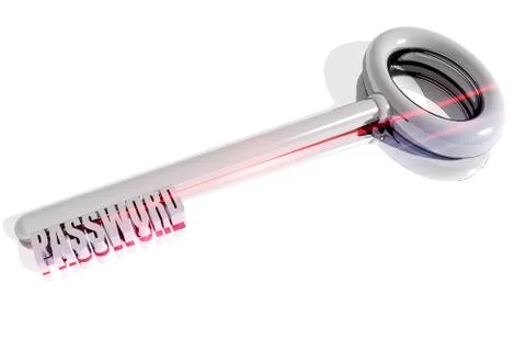 Metal password key Stock Illustration