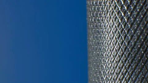 Metal pattern close-up. Chrome texture. Video stock 86536296