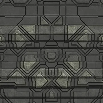 Metal pattern generated seamless texture Stock Illustration