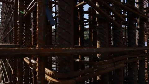 Metal pillars Stock-Footage 77100469