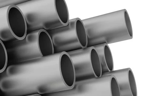 Metal pipe. 3d rendering illustration isolated on white background イラスト素材
