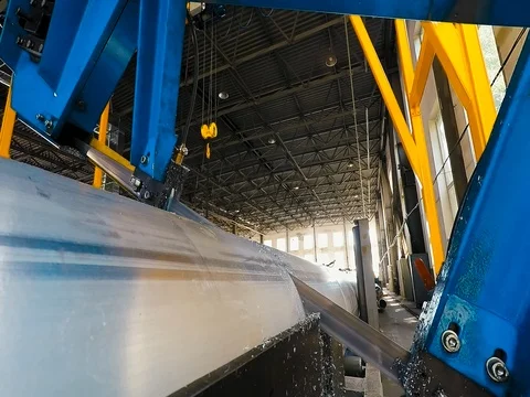 Metal pipe cutting using power saw blade Stock Footage 77923521