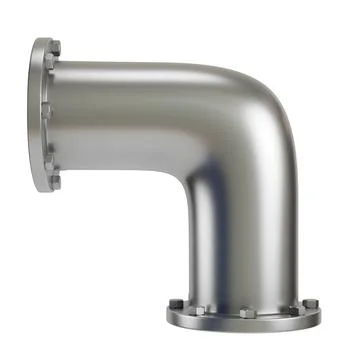 Metal pipe with industrial elements isolated on white background 스톡 일러스트
