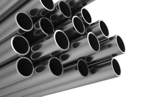 Metal pipe. isolated on white background. Illustrazione stock