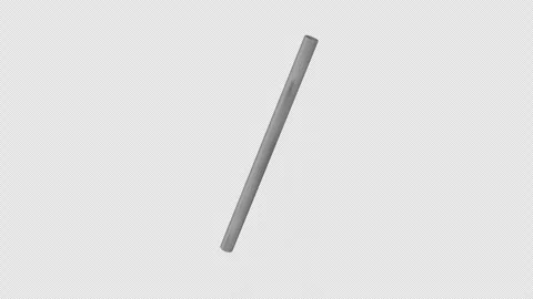 Metal Pipe Rotating on a Transparent Background. Seamless Loop. Steel Pipe. 4K Stock Footage 297877094