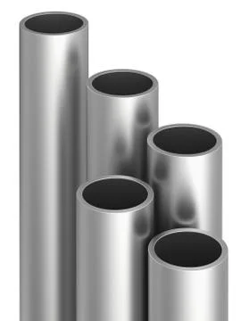 Metal pipes on warehouse. 3d rendering illustration Stock Illustration