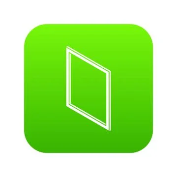 Metal-plastic window frame icon green vector Stock Illustration