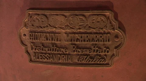 A metal plate of a barrel Stock Footage 59676997