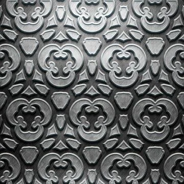 Metal Plate with carved pattern Stock Illustration