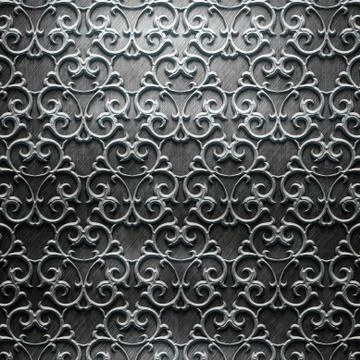 Metal Plate with carved pattern Stock Illustration
