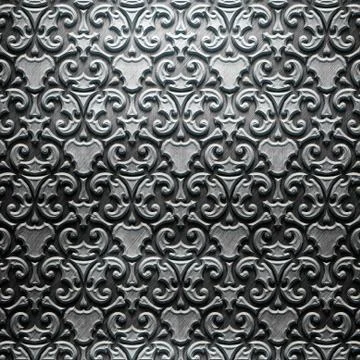 Metal Plate with carved pattern Stock-Illustration