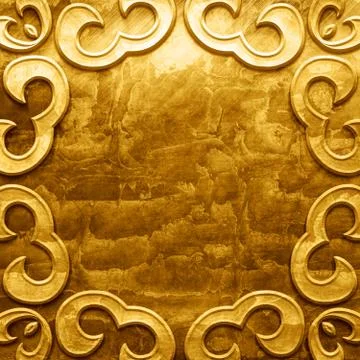 Metal Plate with carved pattern Stock Illustration