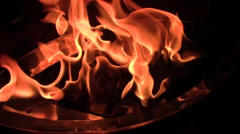 Metal plate on fire Stock Footage 46086896