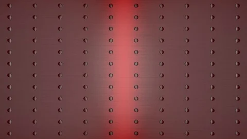 Metal Plate with Rivets in Rows, with moving ligh,t like a scan (right to left) Stock Footage 84779846
