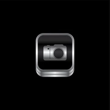 Metal plate theme icon button イラスト素材