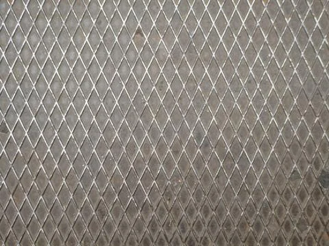 Metal plate with triangular texture Stockfoto's