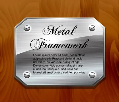 Metal plate.Vector Stock Illustration