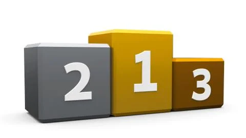 Metal podium isometry Stock Illustration