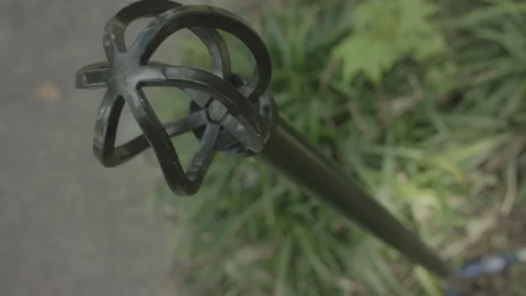 Metal Pole on Ground Video stock 124977516