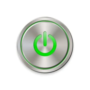 Metal power button イラスト素材