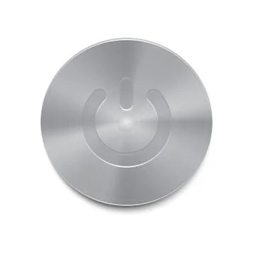 Metal power button vector Ilustración de archivo