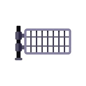 Metal prison bars guarding small jail cell window Stock Illustration