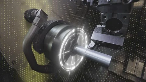 Metal processing on a cnc machine. Creation of a metal part on a CNC machine 库存影片 274053241