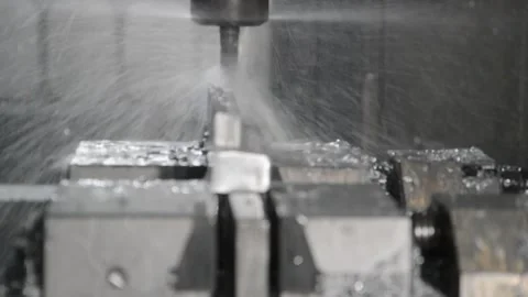 Metal Processing On CNC Machine Stock Footage 245482832