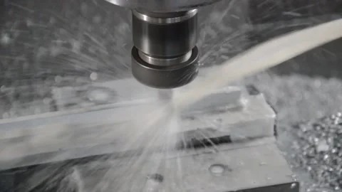 Metal Processing On CNC Machine Stock Footage 245483516