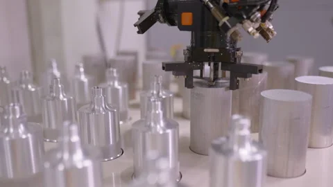 Metal processing with cnc machines production Stock Footage 313999651