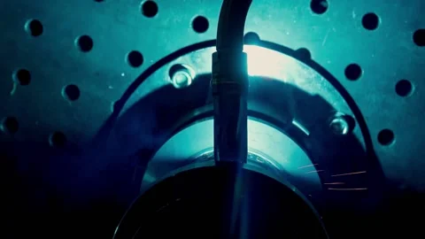 Metal processing equipment, operation of programmable equipment for mechanica Stock Footage 163473301