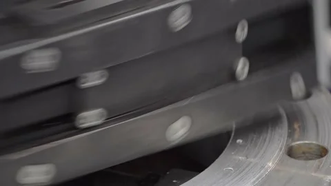Metal processing equipment, pipe flange milling machine Stock Footage 141747979