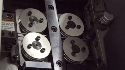 Metal processing equipment, wire bending machine Stock Footage 154963525