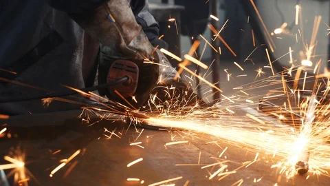 Metal processing at the factory Stock Footage 100348733