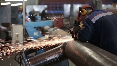 Metal processing Stock Footage 91473493