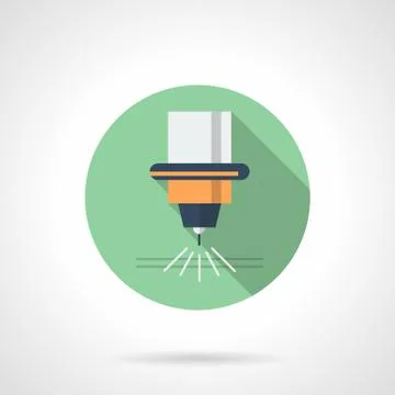 Metal processing laser flat round vector icon Stockillustratie
