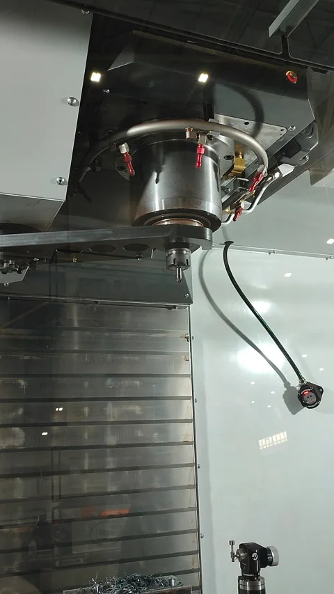 Metal processing machine Machining center CNC vertical machining center Vertical Stock Footage 323860871