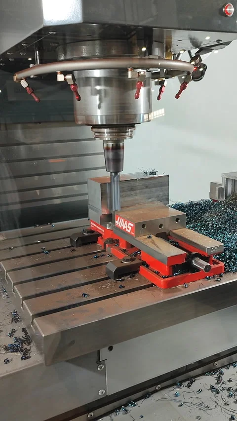 Metal processing machine Machining center CNC vertical machining center Vertical Stock Footage 324988732