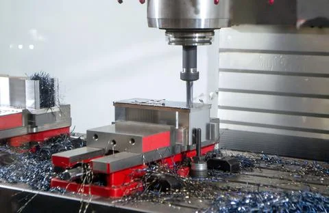 Metal processing machine. Machining center. CNC vertical machining center Foto stock