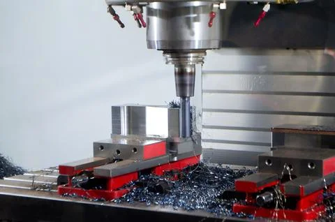 Metal processing machine. Machining center. CNC vertical machining center Foto stock