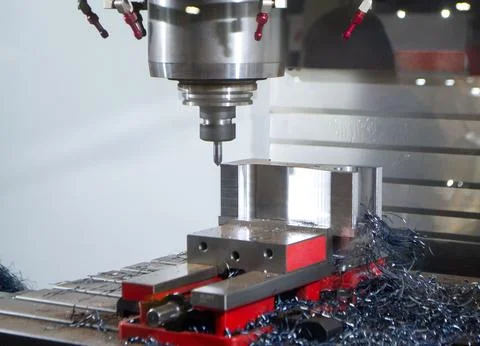 Metal processing machine. Machining center. CNC vertical machining center Foto stock